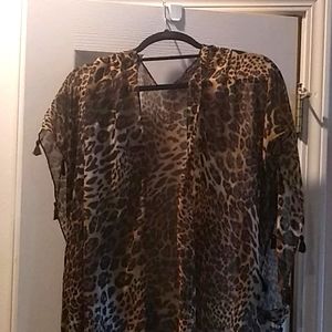 Leopard print shawl